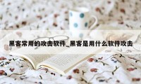 黑客常用的攻击软件_黑客是用什么软件攻击