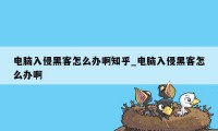 电脑入侵黑客怎么办啊知乎_电脑入侵黑客怎么办啊