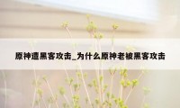 原神遭黑客攻击_为什么原神老被黑客攻击