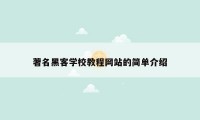 著名黑客学校教程网站的简单介绍