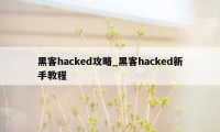 黑客hacked攻略_黑客hacked新手教程