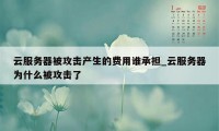 云服务器被攻击产生的费用谁承担_云服务器为什么被攻击了