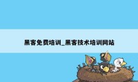 黑客免费培训_黑客技术培训网站