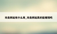 攻击网站有什么用_攻击网站真的能赚钱吗