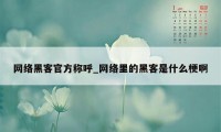 网络黑客官方称呼_网络里的黑客是什么梗啊