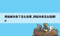 网站被攻击了怎么处理_网站攻击怎么隐藏ip