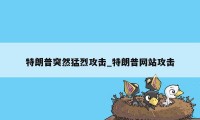 特朗普突然猛烈攻击_特朗普网站攻击