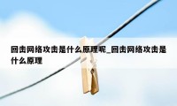 回击网络攻击是什么原理呢_回击网络攻击是什么原理