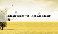 ddos攻击是指什么_五什么是ddos攻击