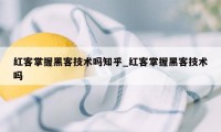 红客掌握黑客技术吗知乎_红客掌握黑客技术吗