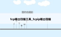 tcp端口扫描工具_tcpip端口扫描