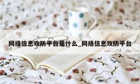 网络信息攻防平台是什么_网络信息攻防平台