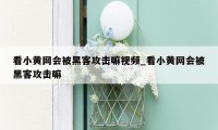 看小黄网会被黑客攻击嘛视频_看小黄网会被黑客攻击嘛