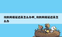 攻防网络延迟高怎么办啊_攻防网络延迟高怎么办