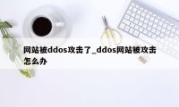 网站被ddos攻击了_ddos网站被攻击怎么办