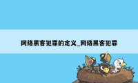 网络黑客犯罪的定义_网络黑客犯罪