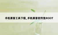 手机黑客工具下载_手机黑客软件免ROOT