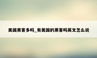 美国黑客多吗_有美国的黑客吗英文怎么说