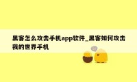 黑客怎么攻击手机app软件_黑客如何攻击我的世界手机