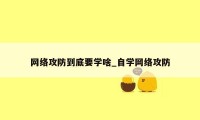 网络攻防到底要学啥_自学网络攻防