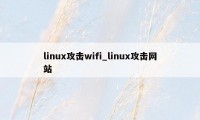 linux攻击wifi_linux攻击网站