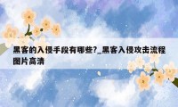 黑客的入侵手段有哪些?_黑客入侵攻击流程图片高清