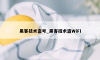 黑客技术盗号_黑客技术盗WiFi