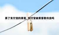 黑了支付宝的黑客_支付宝被黑客敢攻击吗