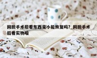 网脱手术后看东西变小能恢复吗?_网脱手术后看实物暗