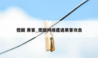 德国 黑客_德国网络遭遇黑客攻击