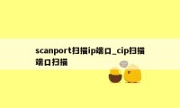 scanport扫描ip端口_cip扫描端口扫描